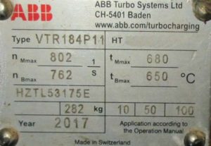 Turbocharger ABB VTR 184 P 11