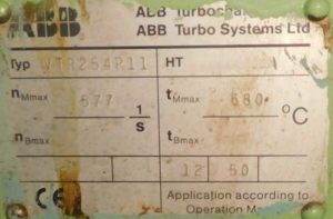 Turbocharger ABB VTR 254 P 11