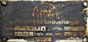 Turbocharger MAN B&W NR 20/R 149