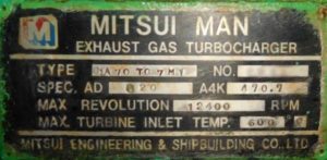 Turbocharger MITSUI MAN NA 70 TO 7 M 1 