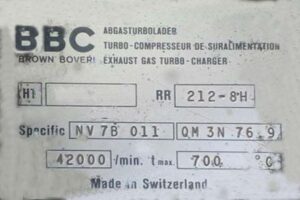Turbocharger BBC RR 212 8H