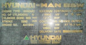 Hyundai Man B&W 6S60MC