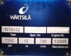 Wartsila W 16 V 32 Main Engine