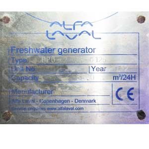 Alfa Laval DPU 236 C 125 Freshwater Generator