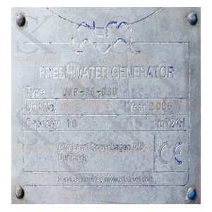 Alfa Laval JWP 26 C 80 Freshwater Generator