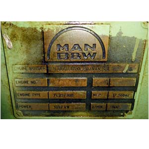 Man B&W 7L23-30H Marine Engine