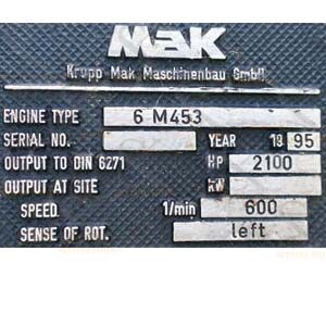 MAK 6 M 453 main engine