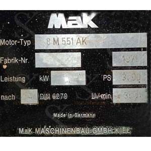 8 M 551 AK Mak Fuel Pipe