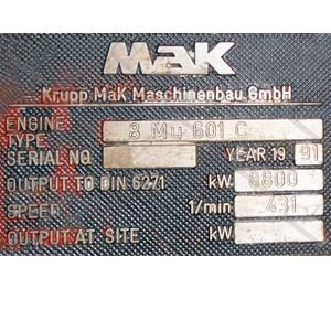 8 MU 601 C Mak Oil Sump