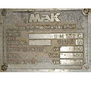 Mak 8 M 552 C Main Engine