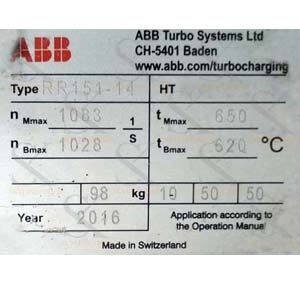 ABB RR 151-14 Turbocharger