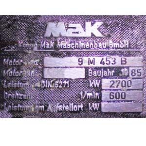 MAK 9 M 453 B Main Engine