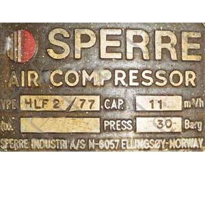 Sperre HLF 2/77 Air Compressor