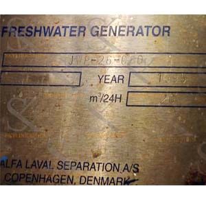 Alfa Laval JWP 26 C 80 Freshwater Generator