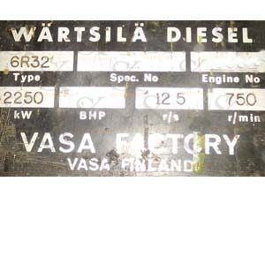 Wartsila 6 R 32 Marine Engine