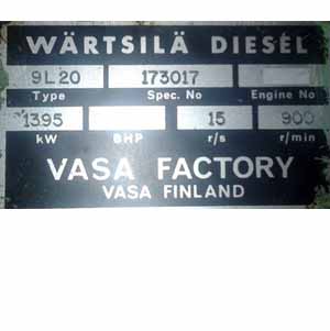 CHARGE AIR COOLER WARTSILA 9 L 20