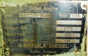 CHARGE AIR COOLER WARTSILA 9 L 46 B